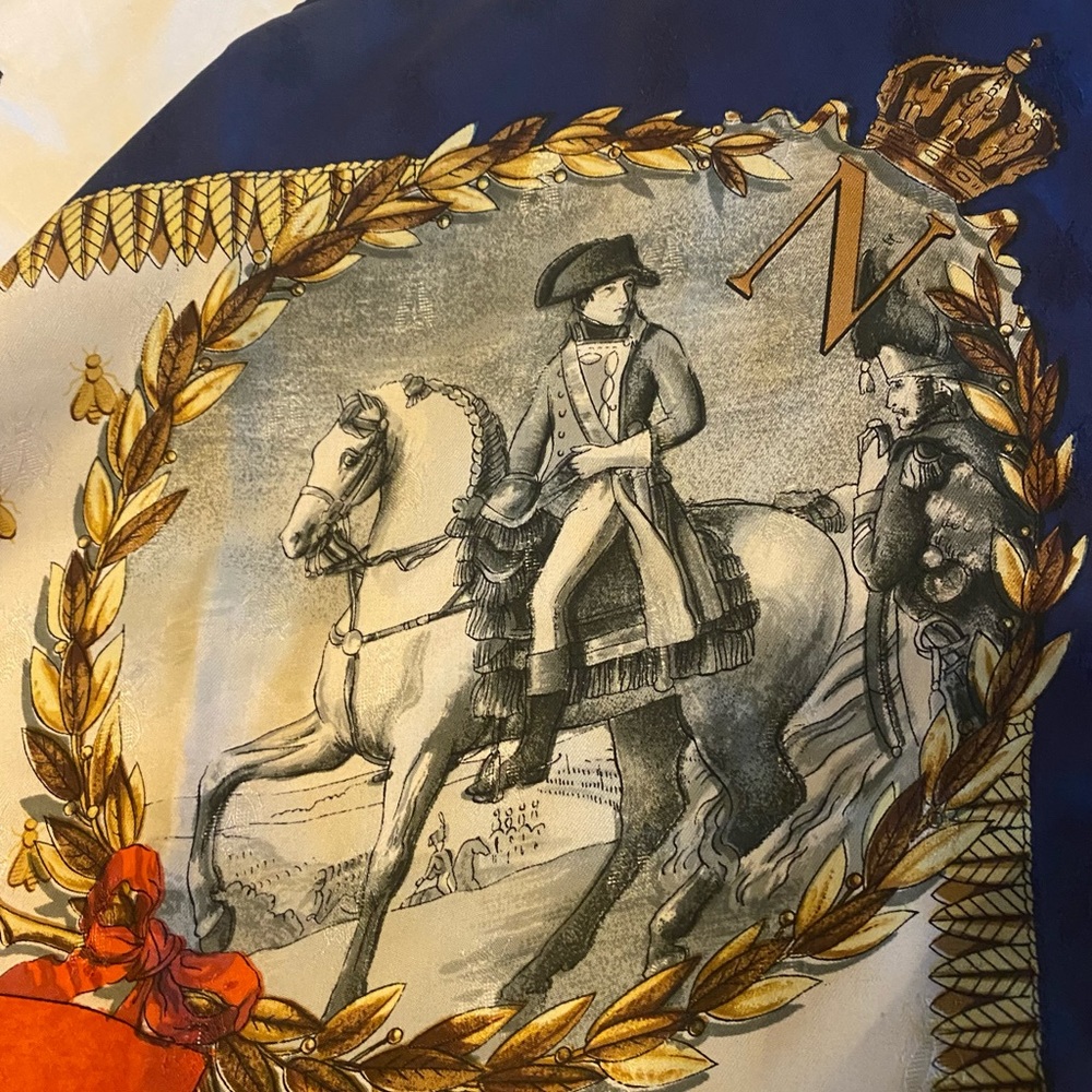 Herms vintage Napoleon silk scarf